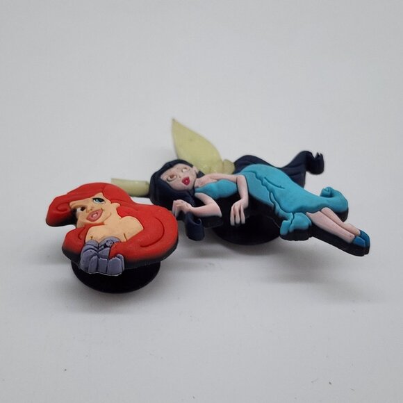 Jibbitz Crock Bracelet Shoe Pin Button Tinker Bell and Ariel - Picture 2 of 7